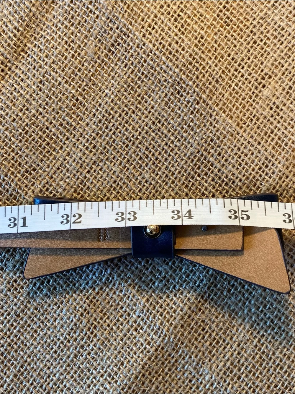 kate spade Navy Bow Skinny Leather Belt S